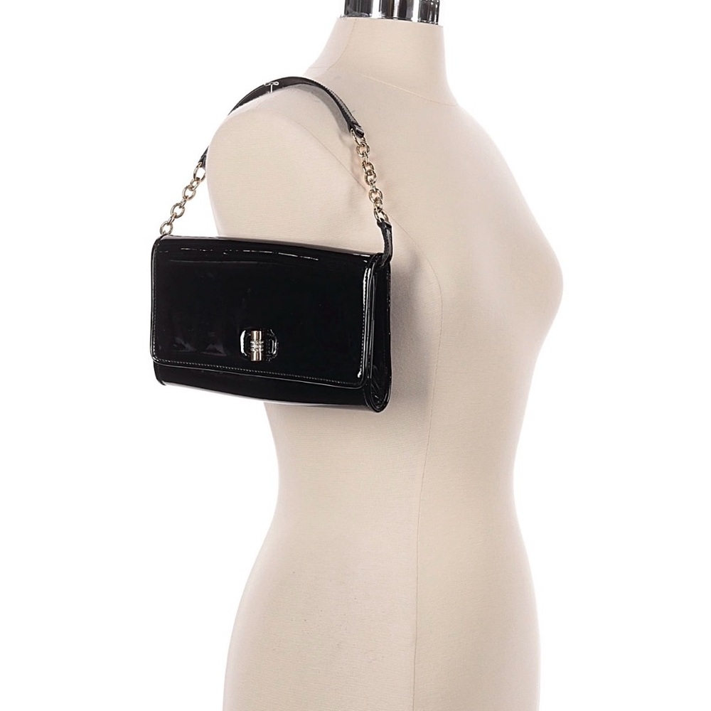 🔥YSL🔥 Saint Laurent 🔥Rive Gauche 🔥Black Patent Shoulder Bag🔥 - Picture 2 of 14